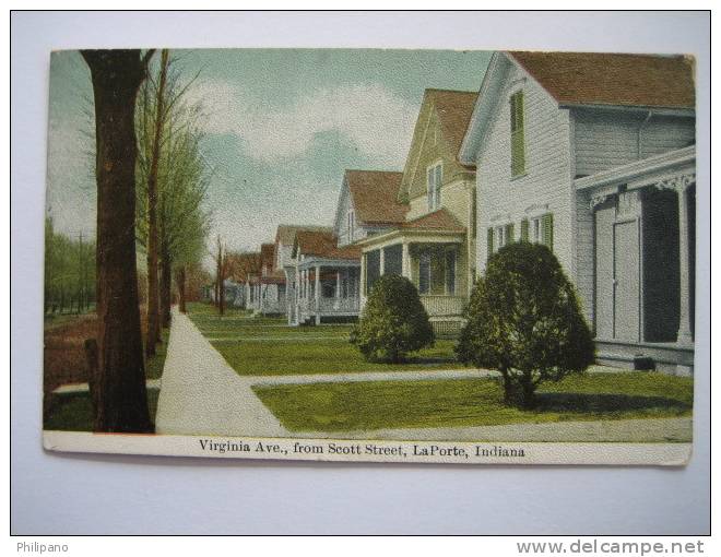 Laporte In   Virginia Ave From Scott Street    1929 Cancel   Stamp Off - Sonstige & Ohne Zuordnung