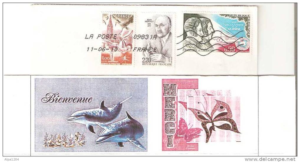 ENVELOPPE Avec TROIS TIMBRES France OBLITERES - Briefe U. Dokumente