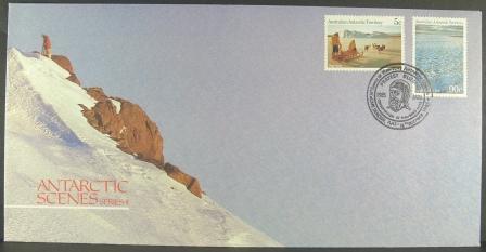 Australian Antarctic Territory 1985 Scenes Series 11, Cover With Project Blizzard Mark - Lettres & Documents