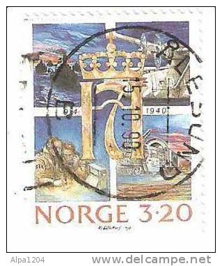 TIMBRE NORVEGE 1990 "9 Avril 1940" Oblitéré - Usati