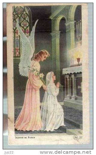 Image Pieuse Ed P.C. 22 Souvenir Communion Yvette Rannou Eglise Notre Dame Du Canet 4-06-1942 - Images Religieuses