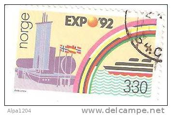 TIMBRE NORVEGE 1992 "Expo 92 " Oblitéré - Usados