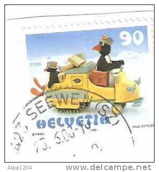 TIMBRE SUISSE - HELVETIA 90 THEME LA POSTE - OBLITERE - Collections