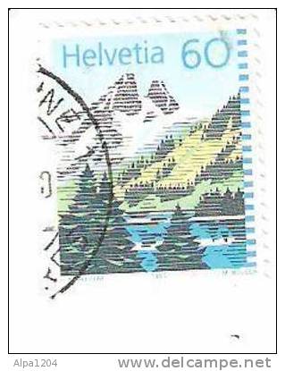 TIMBRE SUISSE - "THEME PAYSAGES" HELVETIA 60 -OBLITERE - Collections