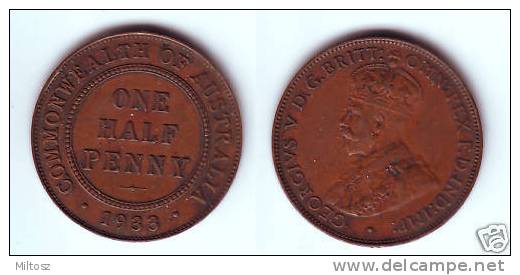 Australia 1/2 Penny 1933 - ½ Penny