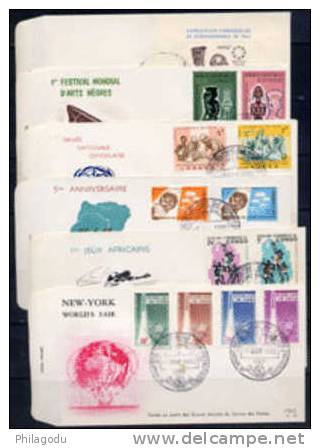 Jeux De 11 FDC, Foire De New York, 1er Jeux Africains, 5e De L’Indépendance, L’armée Etc - FDC