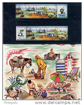 La Mer,  Jeux Des 2 Bandes, Avec La Feuille Souvenir Explicative, N° 2273 B Et 2276 B** - Covers & Documents