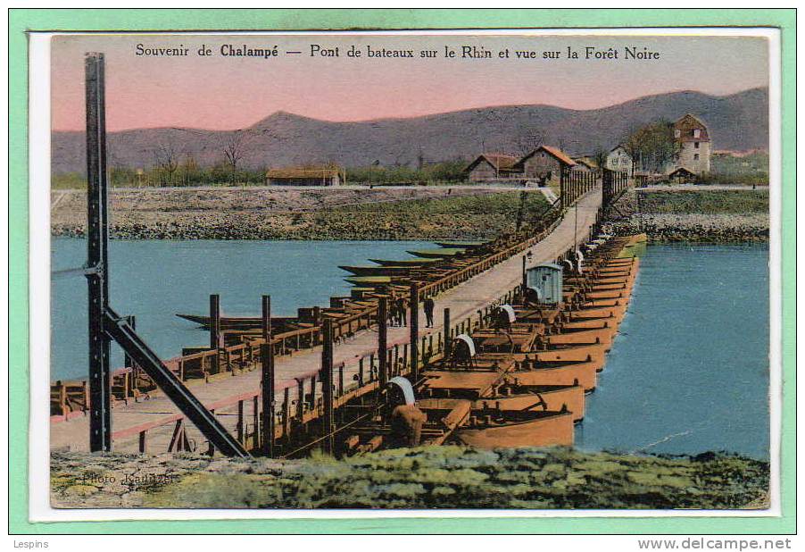 68 - CHALAMPE --  Pont De Bateaux Sur.... - Chalampé