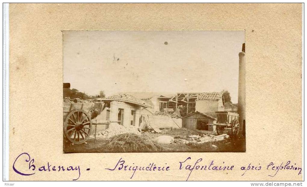 CHATENAY(HAUTS DE SEINE)CARTE PHOTO(BRIQUETERIE LAFONTAINE APRES L EXPLOSION) - Chatenay Malabry