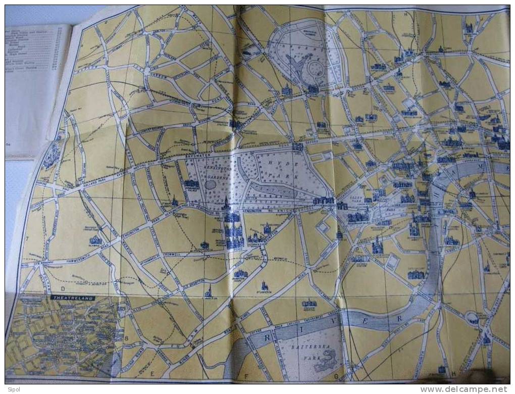 Visitor S Guide To London - With Large Map " Geographia" Ltd 55 Fleet Street E.C.4 - Europe