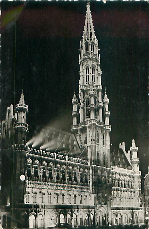 BRUXELLES - Hôtel De Ville (Illuminations) (S. Best) - Bruxelles La Nuit