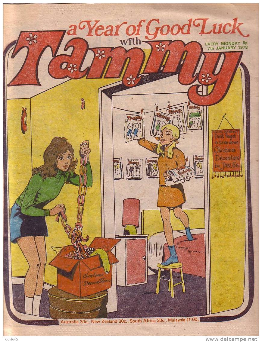 Revue Jeunesse Genre BD - A Year Of Good Luck With Tammy - 7th JANARY 1978 - IPC Magazines - Other Publishers