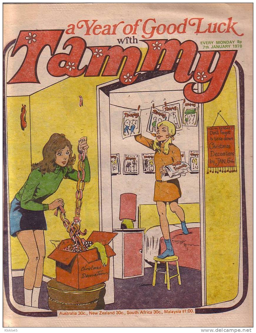 Revue Jeunesse Genre BD - A Year Of Good Luck With Tammy - 7th JANARY 1978 - IPC Magazines - Altri Editori