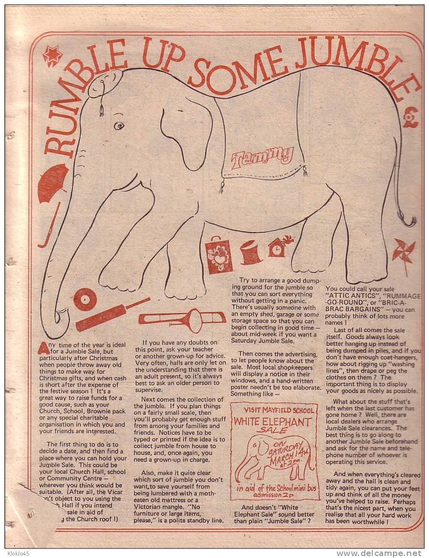 Revue Jeunesse Genre BD - A Year Of Good Luck With Tammy - 7th JANARY 1978 - IPC Magazines - Autres Éditeurs