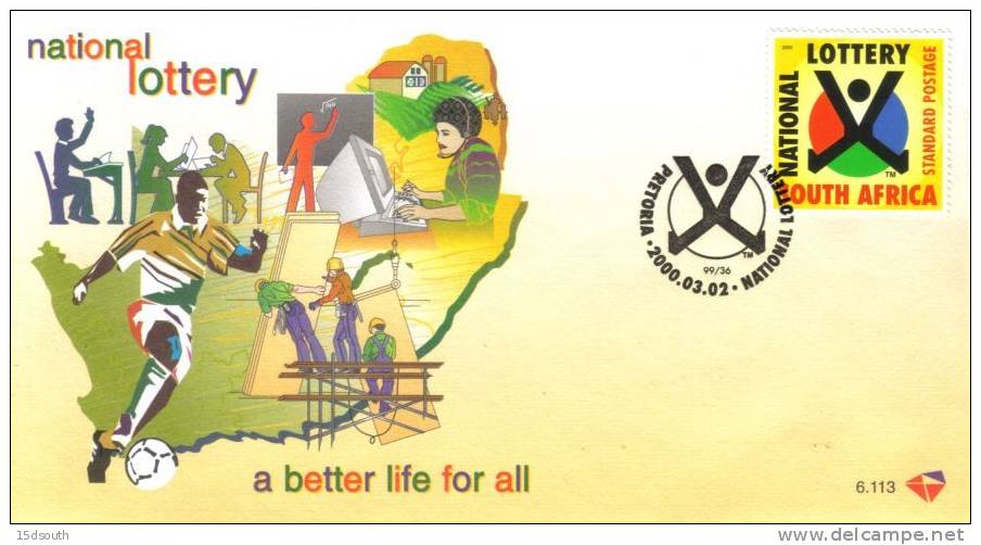 South Africa - 2000 National Lottery FDC # SG 1168 , Mi 1245 - FDC