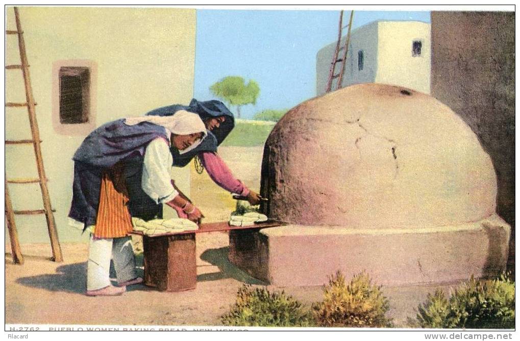 6197   Stati  Uniti   Pueblo  Women  Baking  Bread  New  Mexico   NV - Other & Unclassified