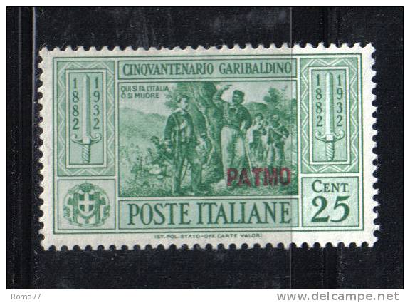 COL157 - PATMO , Garibaldi  N. 19   * - Egée (Patmo)