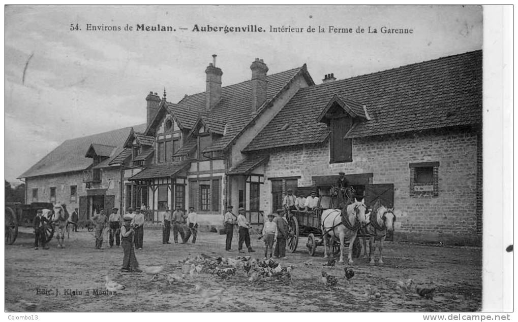 78 ENVIRONS DE MEULAN AUBERGENVILLE INTERIEUR DE LA FERME DE LA GARENNE BELLE ANIMATION - Aubergenville