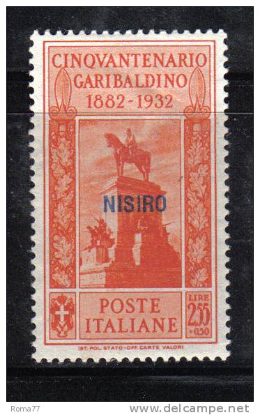 COL428 - NISIRO , Garibaldi  N. 25   * - Egeo (Nisiro)