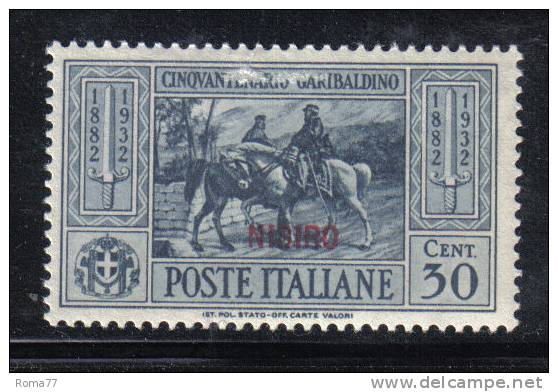 COL432 - NISIRO , Garibaldi  N. 20   *  Difettoso - Egée (Nisiro)