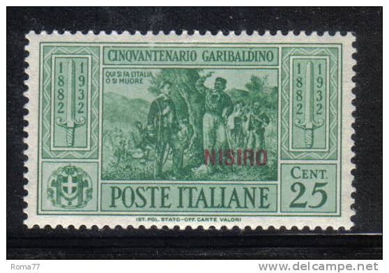 COL443 - NISIRO , Garibaldi  N. 19   * - Egée (Nisiro)