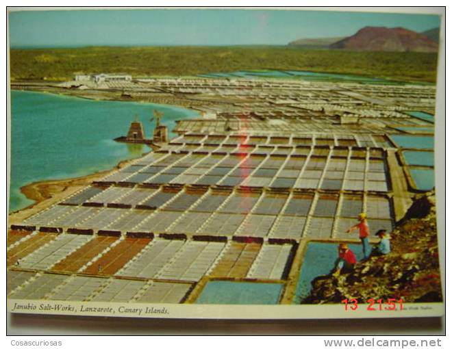 3607 JANUBIO SALINAS LANZAROTE  CANARIAS CANARY ISLANDS POSTAL AÑOS 1970 MIRA OTRAS SIMILARES EN MI TIENDA - Lanzarote