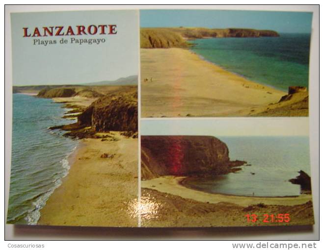 3655 PLAYA DE PAPAGAYOLANZAROTE  CANARIAS CANARY ISLANDS POSTAL AÑOS 1980 MIRA OTRAS SIMILARES EN MI TIENDA - Lanzarote