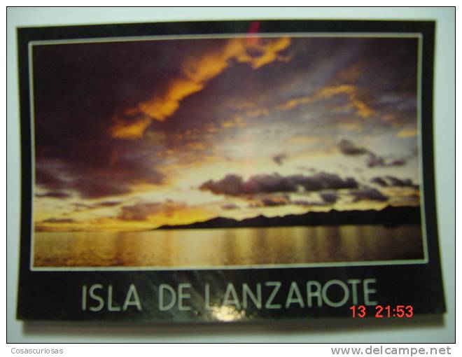 3636 PUESTA DE SOL LANZAROTE CANARIAS CANARY ISLANDS POSTAL AÑOS 1980 MIRA OTRAS SIMILARES EN MI TIENDA - Lanzarote