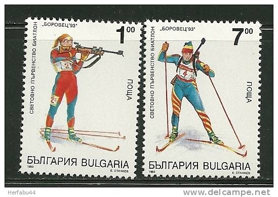 Bulgaria    "1993 World Biathlon Championships"   Set  SC# 3761-62 MNH** SCV$5.50 - Neufs