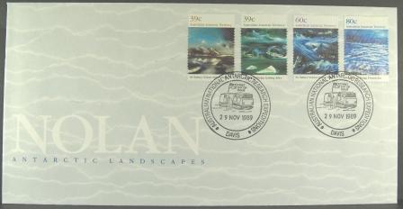 Australian Antarctic Territory 1989 Nolan Landscapes FDC Davis - FDC