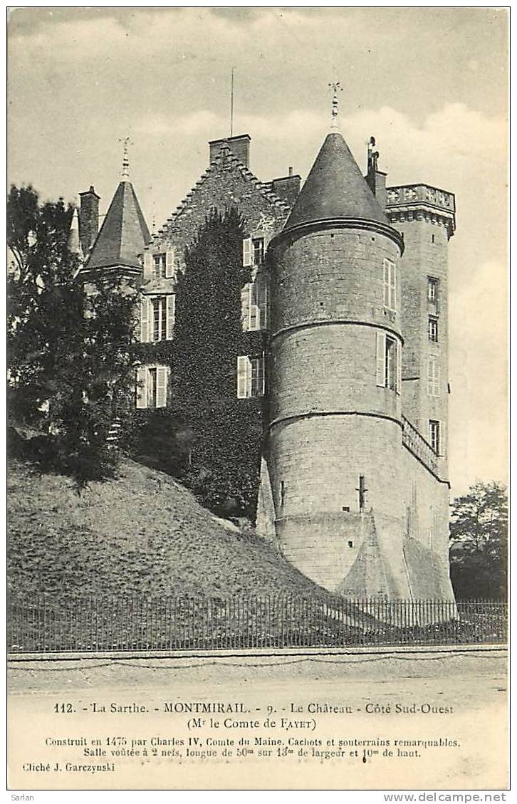 72 , MONTMIRAIL , Le Château , Côté Sud-Ouest , Mr Le Comte De Fayet , *1409 - Montmirail