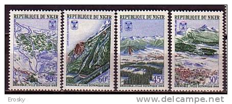 PGL D0166 - JEUX OLYMPIQUES 1968 NIGER Yv N°193/96 ** - Hiver 1968: Grenoble