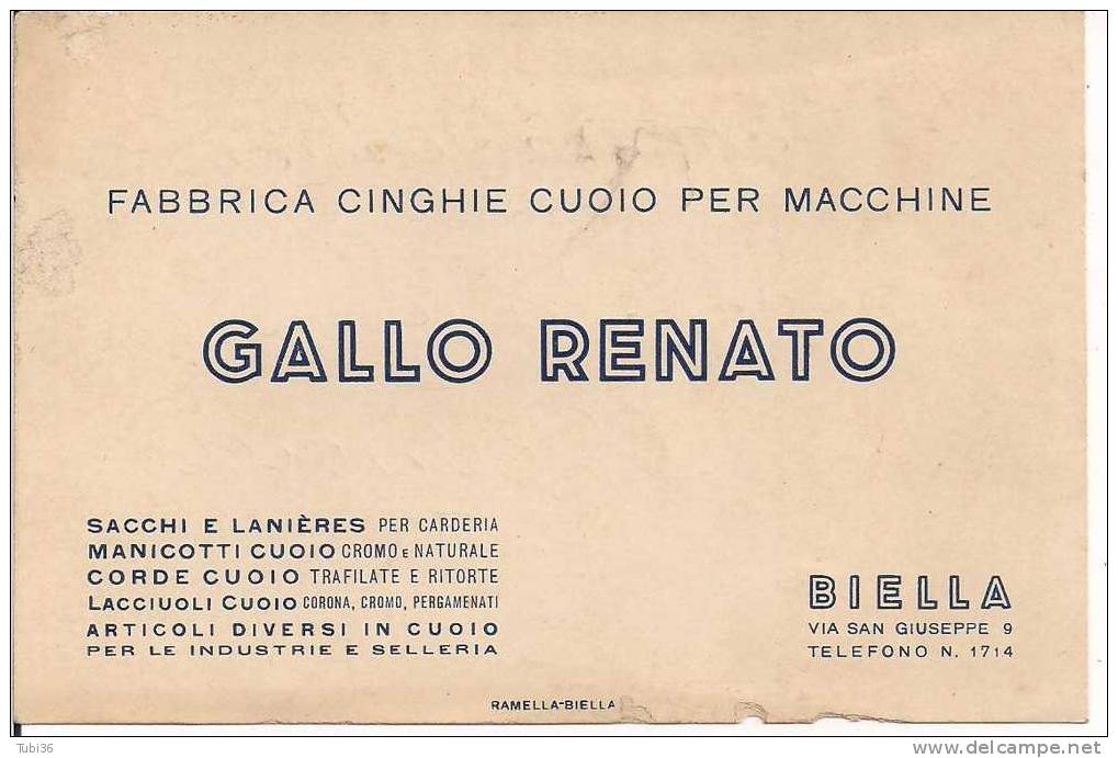 GALLO RENATO -  BIELLA - - Publicités