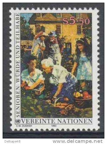Vereinte Nationen Wien United Nations Vienna 1993 Mi Sc 141 ** Senioren Bei Gartenarbeit / Seniors In Gardening - Unused Stamps