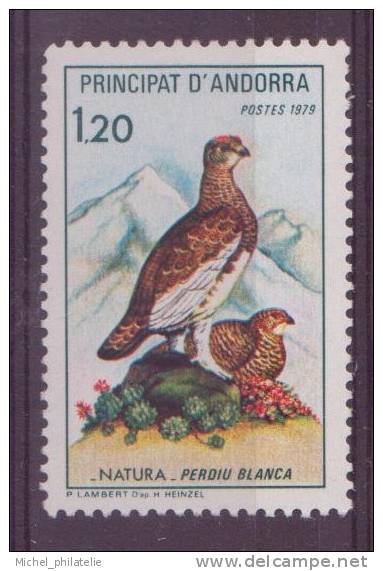 ANDORRE N° 274/75** NEUF SANS CHARNIERE  ISARD- PERDRIX BLANCHE - Unused Stamps