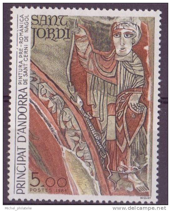 ANDORRE N° 334* NEUF SANS CHARNIERE PEINTURE - Nuevos