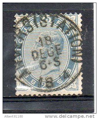 BELGIQUE 25c Bleu 1883 N°40 - 1883 Leopold II