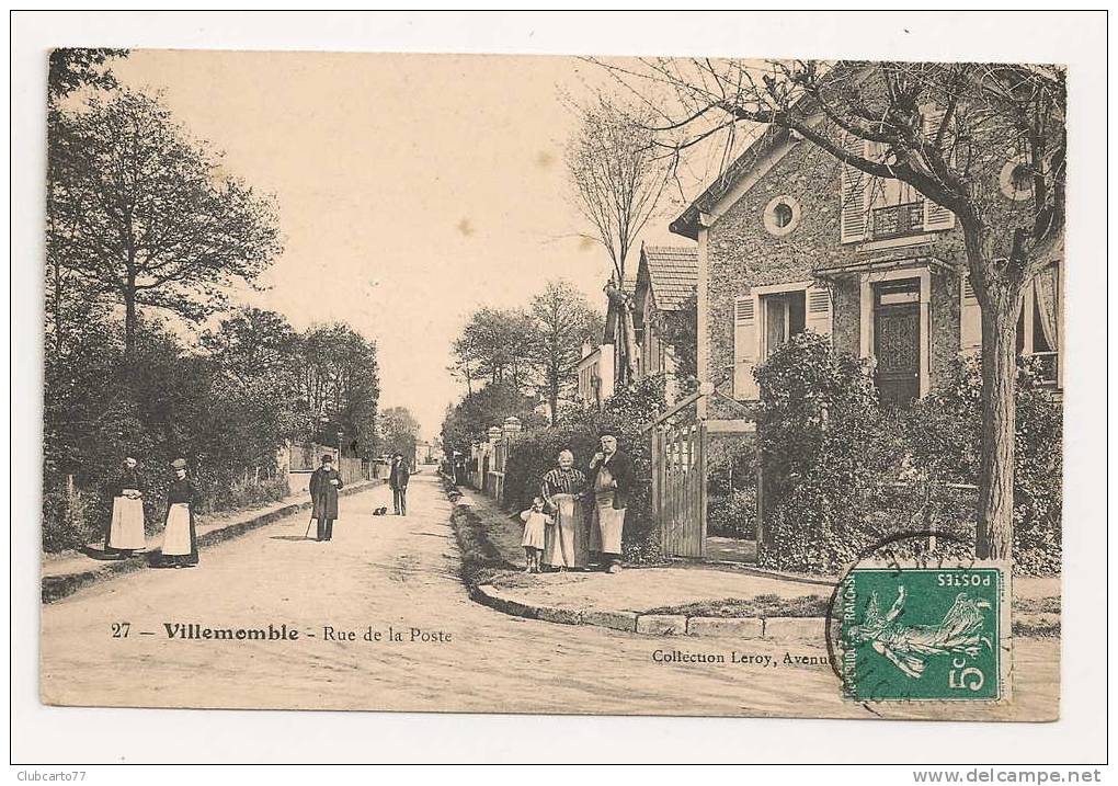 Villemomble (93) : Rue De La Poste En 1911 (animée). - Villemomble