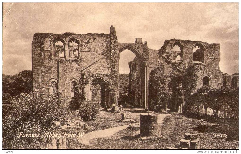 6252     Regno   Unito  Furness-Abbey  From  W.  VG  1921 - Andere & Zonder Classificatie