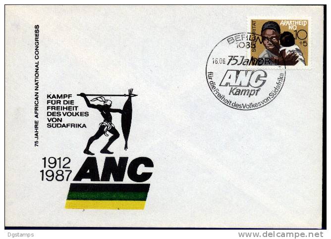 Alemania DDR 1987 FDC YT2721 Solidaridad: Lucha Anti Apartheid En Sudáfrica. Campo ANC. Madre Con Infante. - OMS