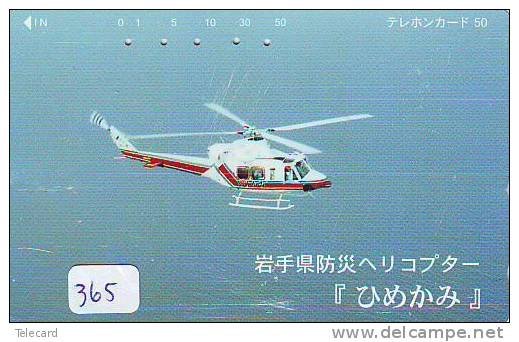 Télécarte Japon Hélicoptère (365) HELICOPTER - CHOPPER - Hubschrauber - HELICÓPTERO - Elicottero - Avion - Vliegtuigen