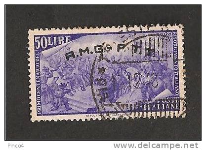 TRIESTE A  50 LIRE RISORGIMENTO 1948 - Gebraucht