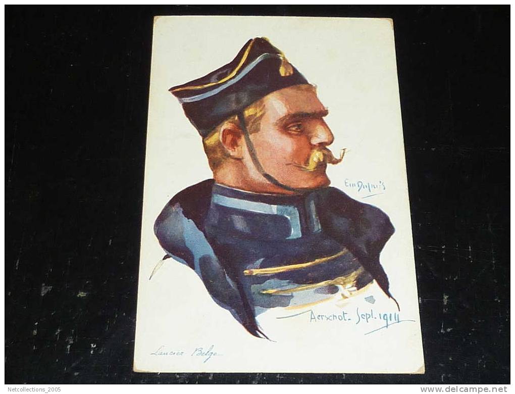 EMILE DUPUIS - LANCIER BELGE - ILLUSTRATEUR DESSIN MILITAIRE - Dupuis, Emile