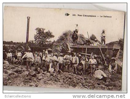 Nos Campagnes  La Batteuse...Battage - Tractors