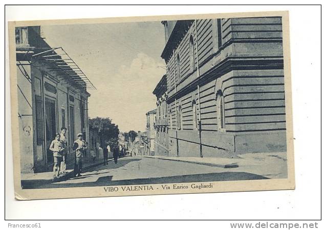540$$$ Calabria VIBO VALENTIA Via Gagliardi 1934 Viaggiata Ed. N. Cosentino - Vibo Valentia