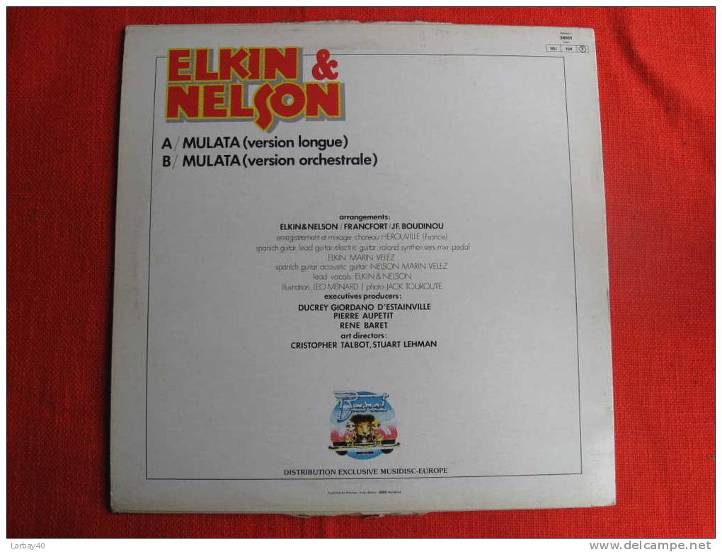 Mulata France Elkin & Nelson Maxi 45 Tours - 45 Rpm - Maxi-Singles