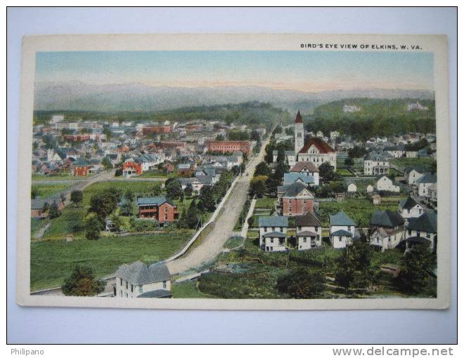 Birds Eye View  Elkins WV    Vintage Wb - Altri & Non Classificati