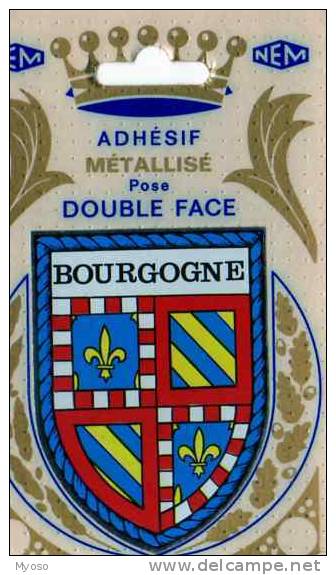 BOURGOGNE Adhesif Metallise Double Face , Blason - Bourgogne