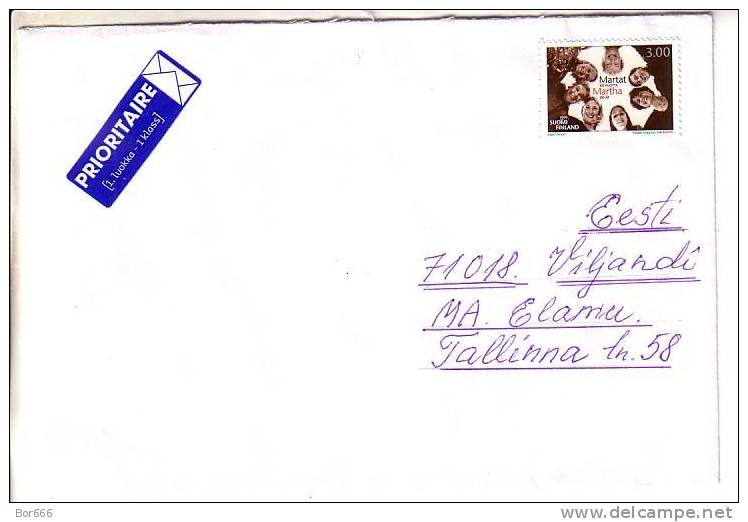 GOOD FINLAND Postal Cover To ESTONIA 2001 - Good Stamped: Womans - Lettres & Documents