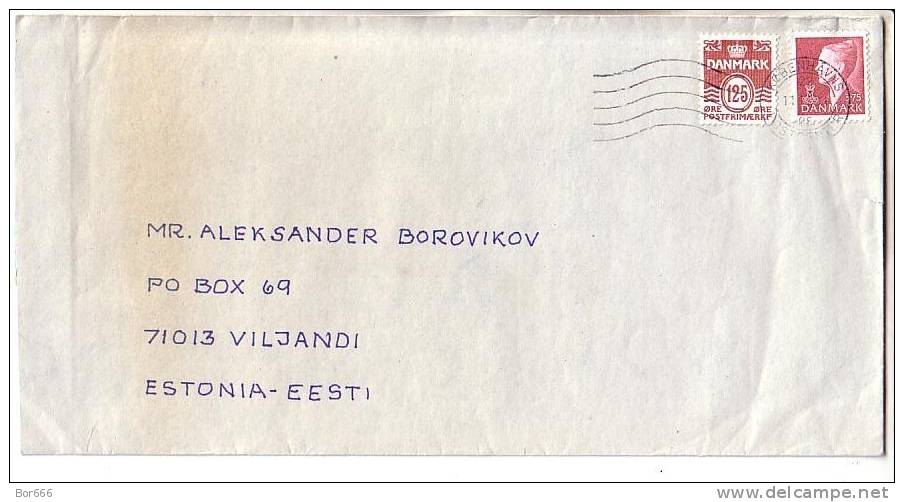 GOOD DENMARK Postal Cover To ESTONIA 2001 - Good Stamped: Queen - Briefe U. Dokumente